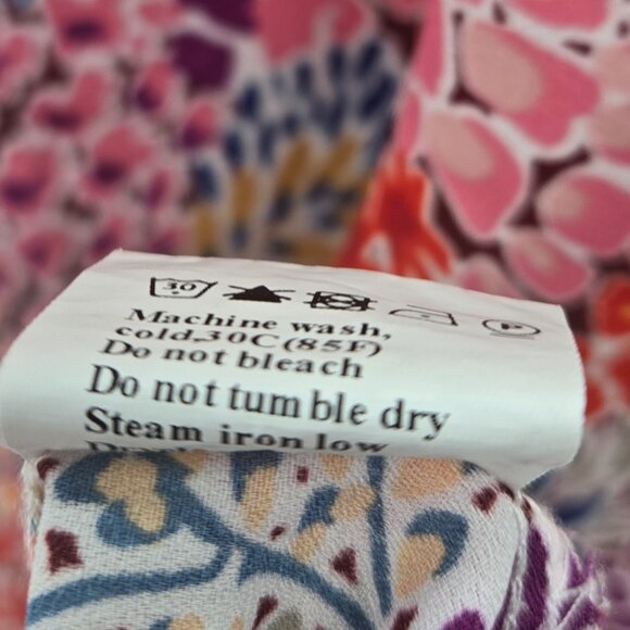 Bougie and Co Boutique Retro Floral Front Tie Button Down Blouse 2xl - Picture 14 of 14